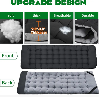 DoCred XXL Folding Camping Cot with Mattress, 880-Lb Heavy-Duty Portable Bed