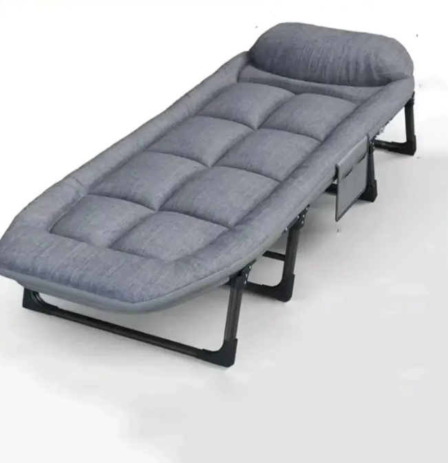 6-Position Adjustable Folding Bed – Portable Comfort for Lounging & Rest