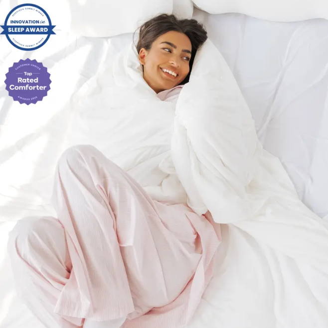 Mellow Sleep CloudCool Cooling Comforter | Lightweight, Breathable, Dual-Sided Silk-Smooth & Cloud-Soft Knit
