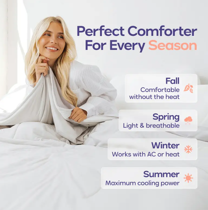 Mellow Sleep CloudCool Cooling Comforter | Lightweight, Breathable, Dual-Sided Silk-Smooth & Cloud-Soft Knit