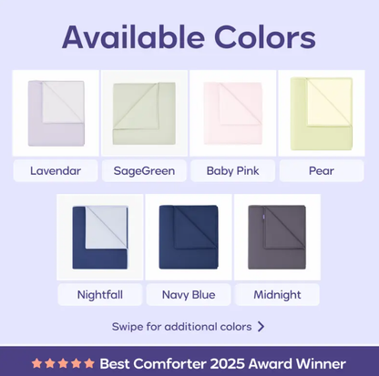 Mellow Sleep CloudCool Cooling Comforter | Lightweight, Breathable, Dual-Sided Silk-Smooth & Cloud-Soft Knit