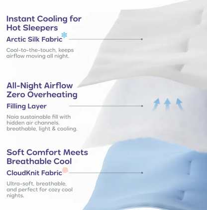 Mellow Sleep CloudCool Cooling Comforter | Lightweight, Breathable, Dual-Sided Silk-Smooth & Cloud-Soft Knit