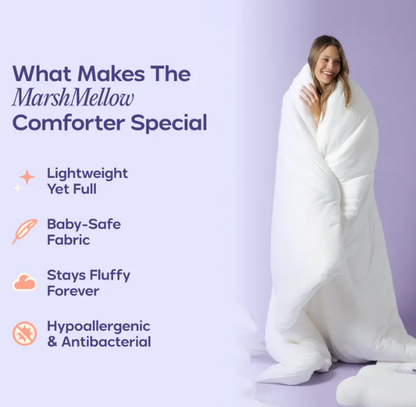 Mellow Sleep MarshMellow Comforter | Cloud-Soft, Double-Stuffed Comforter with Heat-Adaptive Vegan Fill