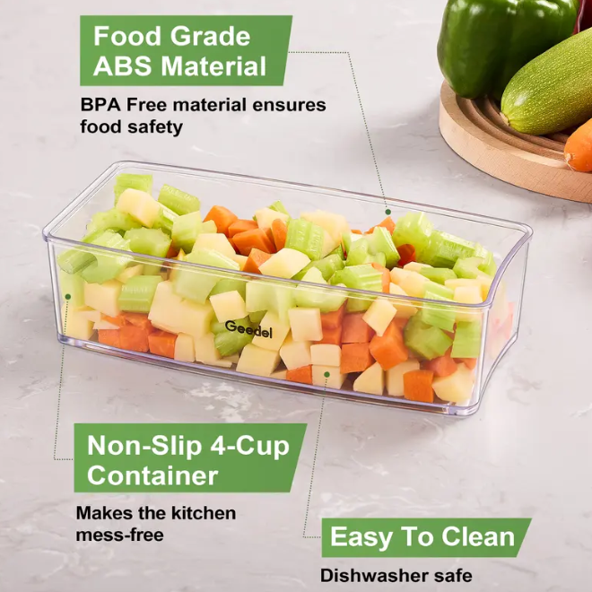 Geedel 4-in-1 Vegetable Chopper with Container, Slicer, Dicer, Grater & Shredder for Fast Salad Prep